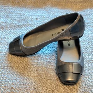 Anne Klein Sport Metallic Gray Flats